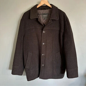 Express Men's Single-Breasted Wool Coat. 100% Wool.‎